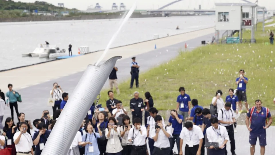 Olympics: Artificial snow tested as heat countermeasure at canoe venue