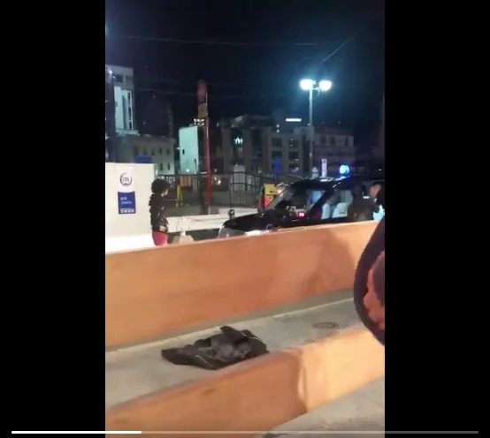 Taxi driver argues with man, runs him over, then drives into wall