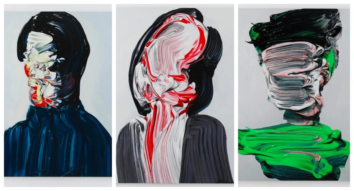 Gestural Brushstrokes Form Abstract Portraits by Teppei Takeda