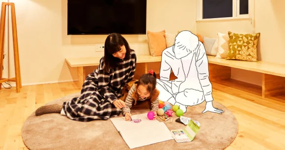 Japanese model home provides model wife and model daughter so you can feel the joy of family life