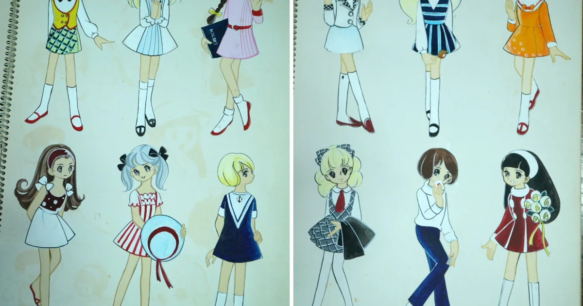 Japanese mom’s sketchbook of amazing anime character designs from 50 years ago amazes daughter