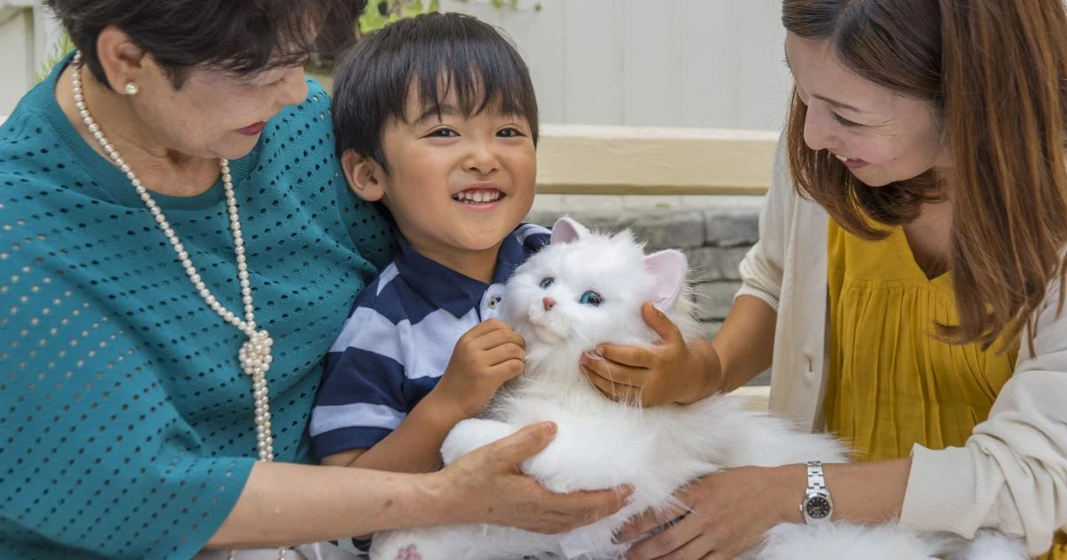 Young and elderly alike can satisfy their feline frenzy with this $180 cat robot companion