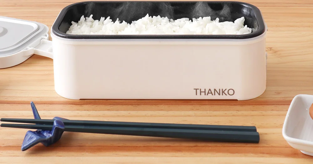 Japan’s one-person bento box-sized rice cooker can give you freshly cooked rice at the office
