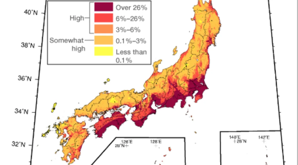The Next Big One: Government Map Forecasts Likely Future Japanese Earthquakes