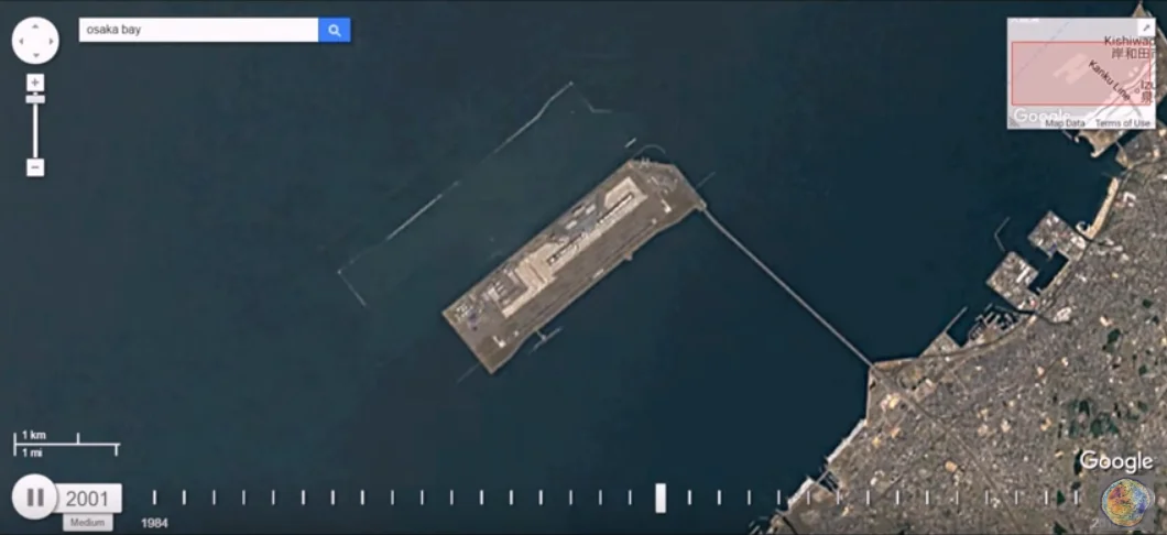 Kansai Airport Artificial Island - Construction Timelapse