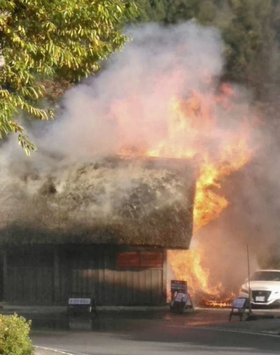 Fire near World Heritage site in central Japan causes scare