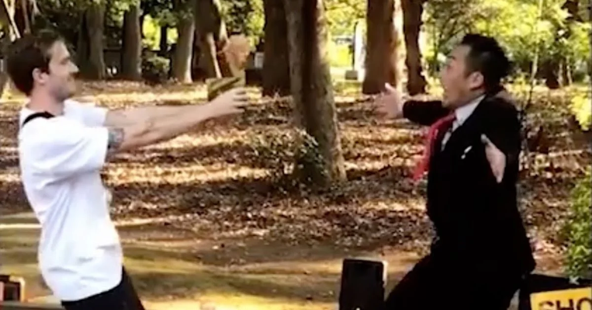 PewDiePie dances with Japanese street performer on second honeymoon with Marzia