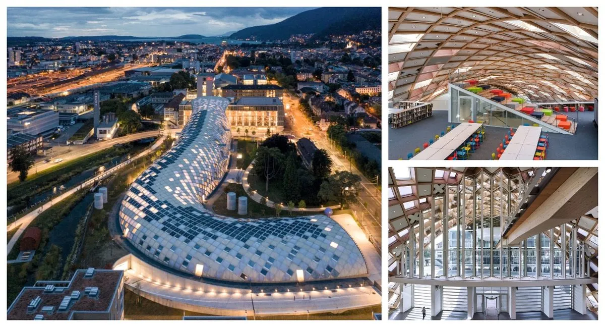 The Completed Headquarters for Swatch and Omega by Shigeru Ban