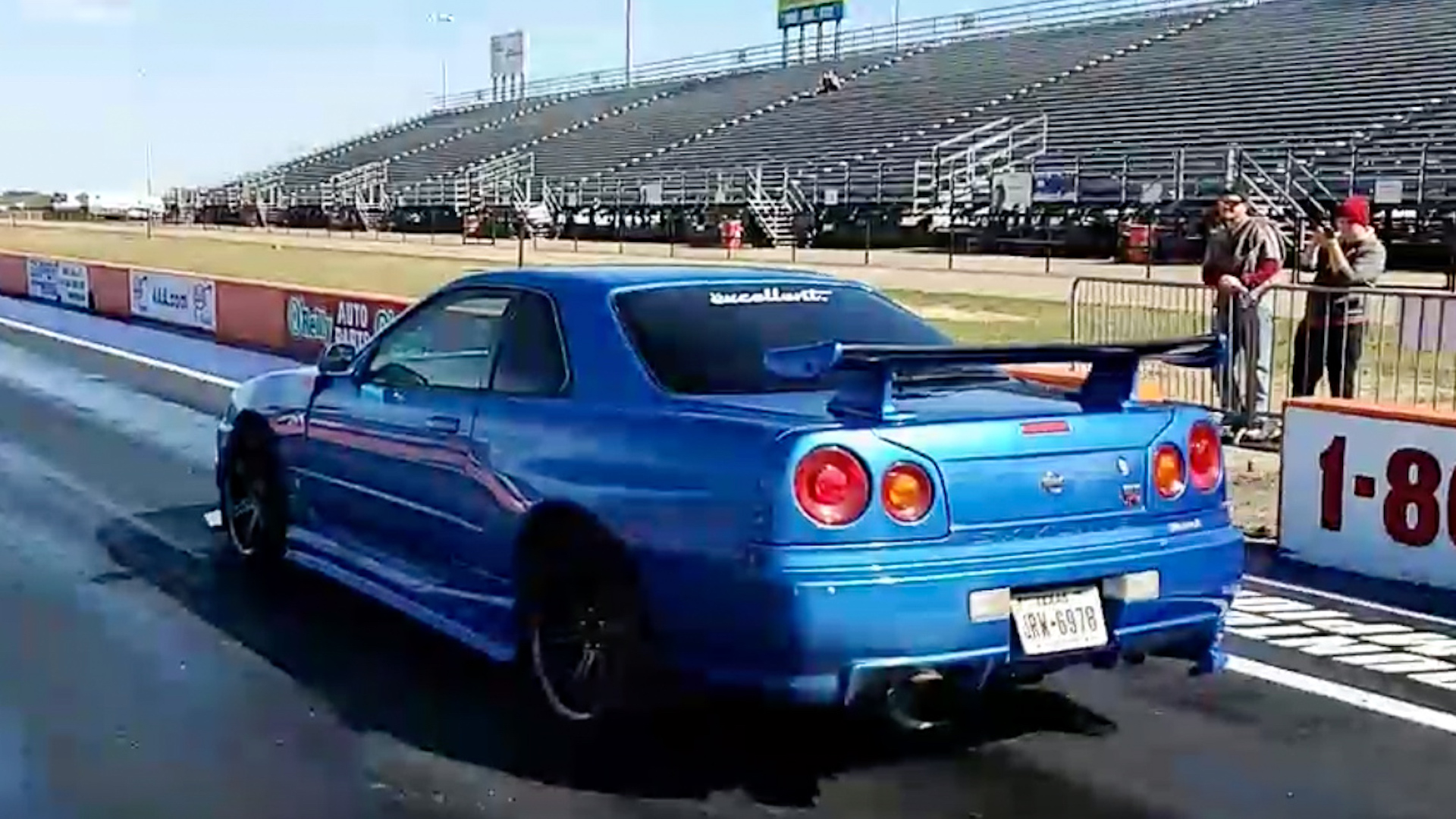 Watch a RWD Nissan R34 Skyline GT-R Bite the Dust in Cringe-Worthy Fashion